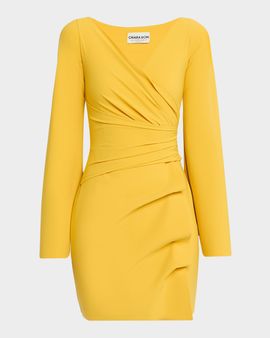 Chiara Boni La Petite Robe Isoshi Bodycon Faux Wrap Mini Dress