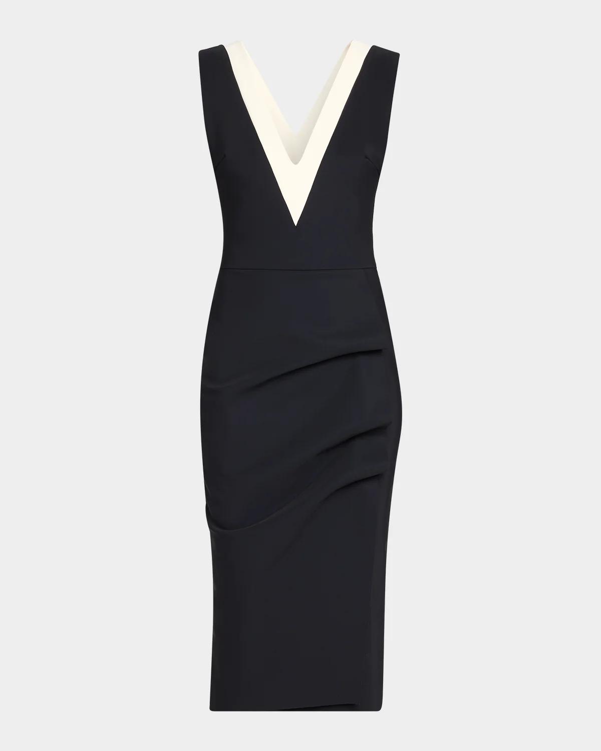 Chiara Boni La Petite Robe Kassia Contrast-Trim Bodycon Midi Dress
