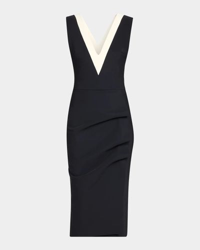Chiara Boni La Petite Robe Kassia Contrast-Trim Bodycon Midi Dress