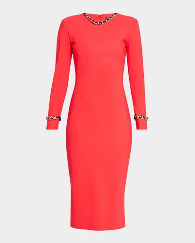 Chiara Boni La Petite Robe Klara Chain-Trim Bodycon Midi Dress