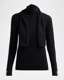 Chiara Boni La Petite Robe Reum Scarf Turtleneck Sweater