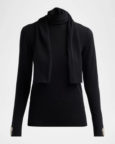 Chiara Boni La Petite Robe Reum Scarf Turtleneck Sweater