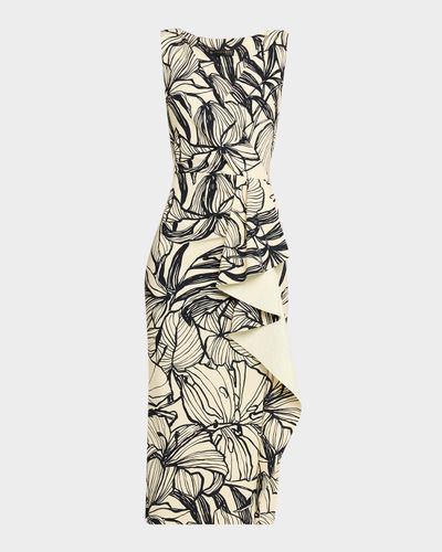 Chiara Boni La Petite Robe Sayon Botanical-Print Bodycon Midi Dress