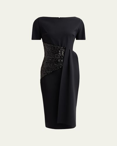 Chiara Boni La Petite Robe Sedva Sequin-Embellished Sheath Midi Dress