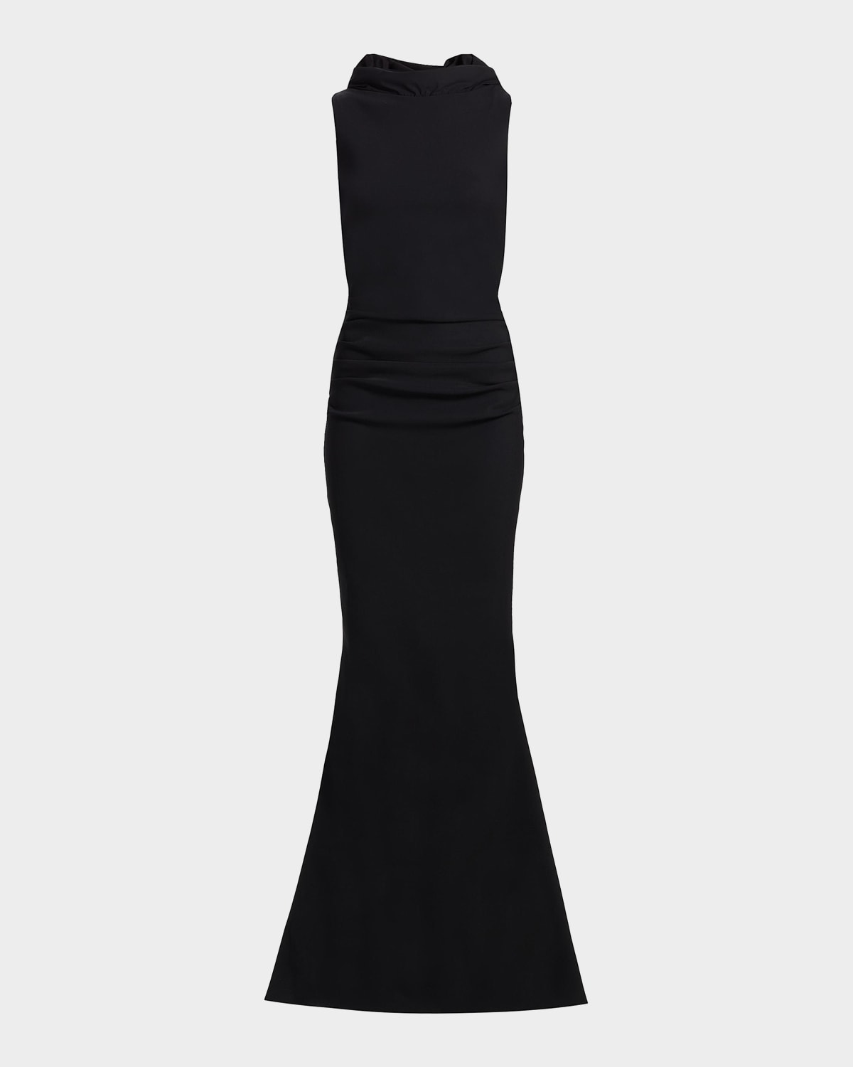 Chiara Boni La Petite Robe Taniko Embellished Low-Back Jersey Gown