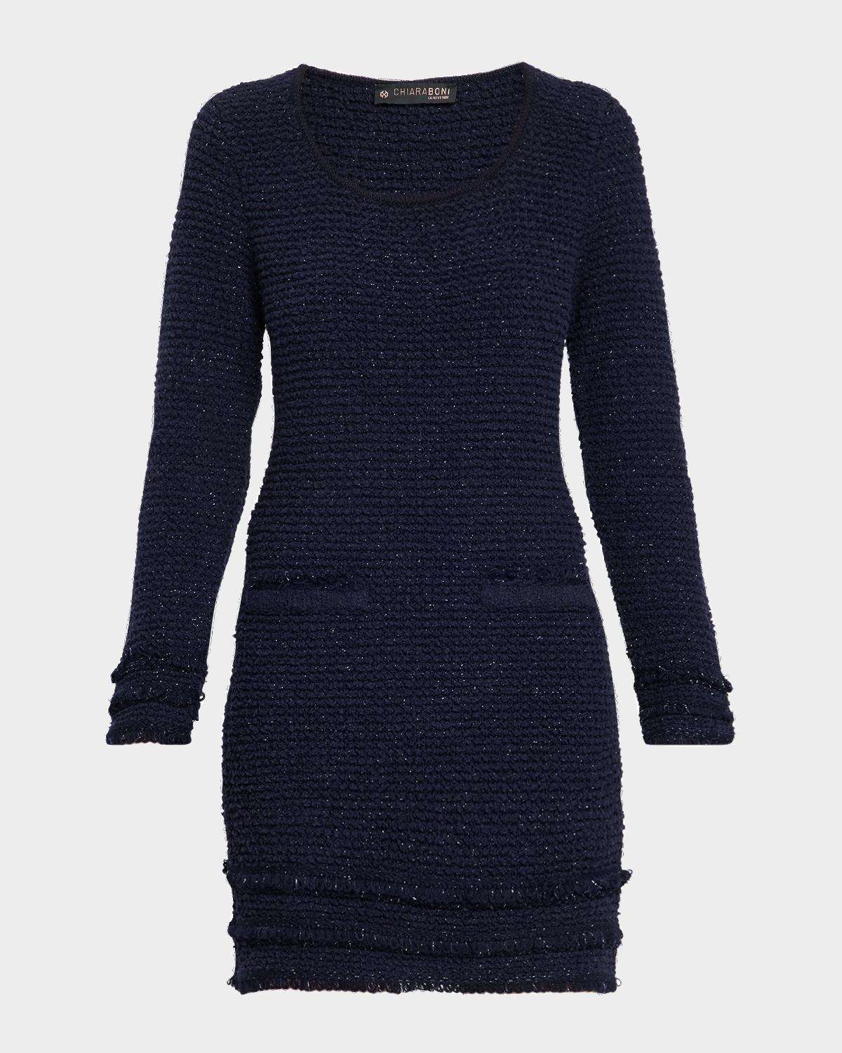 Chiara Boni La Petite Robe Tralor Scoopneck Sheath Mini Dress