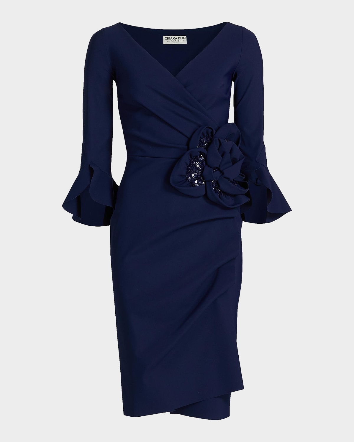 Chiara Boni La Petite Robe Triana Sequin Rosette Bodycon Dress
