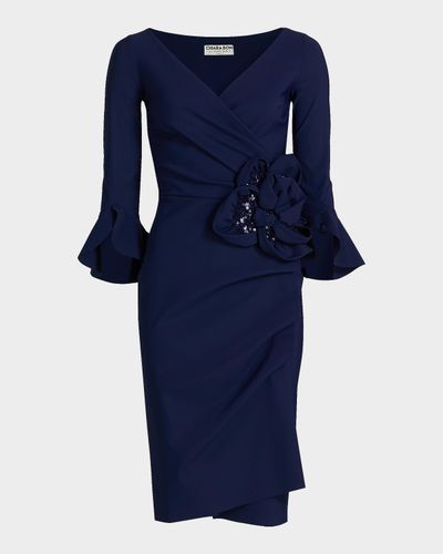 Chiara Boni La Petite Robe Triana Sequin Rosette Bodycon Dress