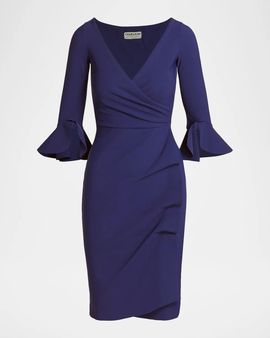 Chiara Boni La Petite Robe Trina Ruffle Sheath Dress