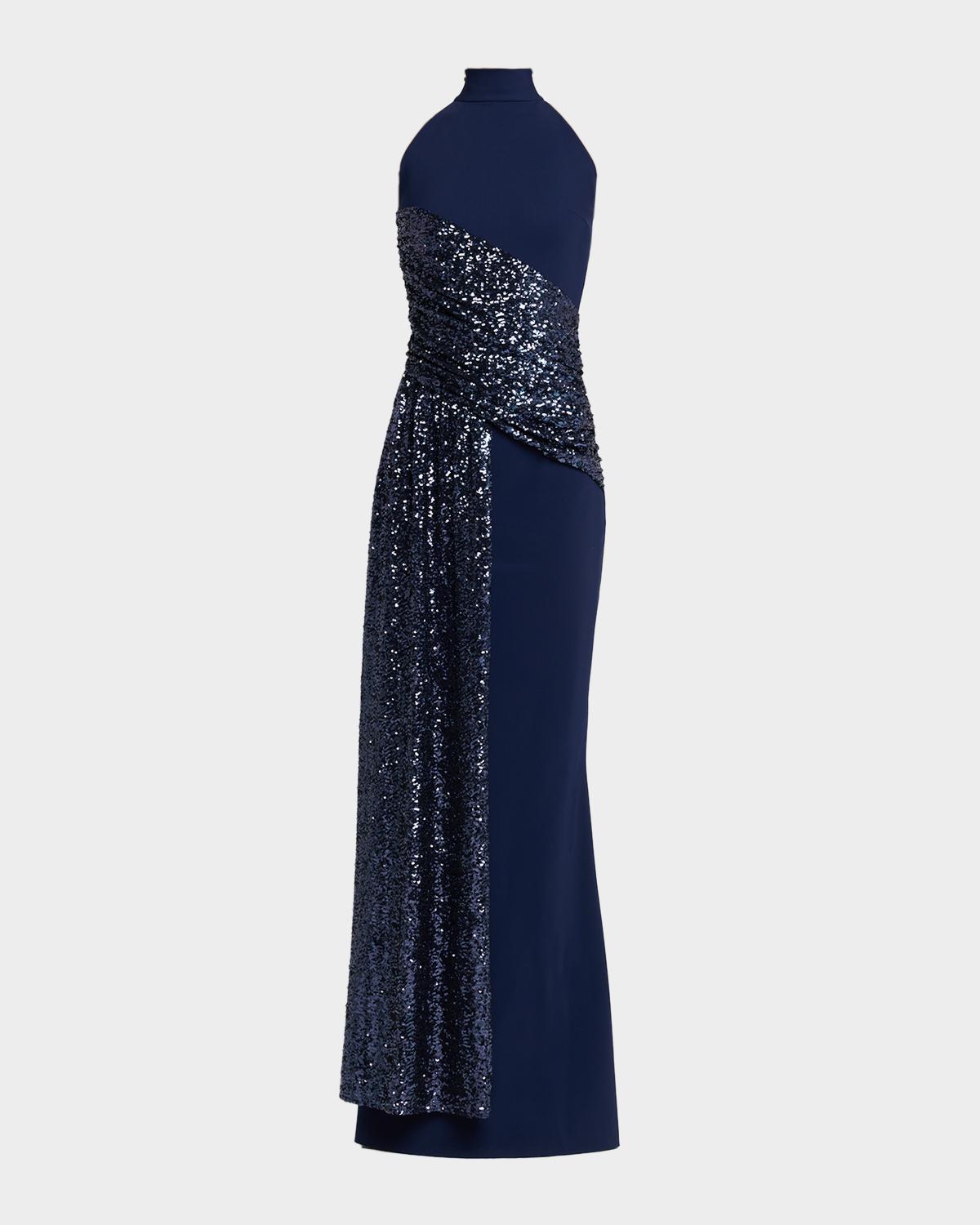 Chiara Boni La Petite Robe Virgo Sequined Column Gown