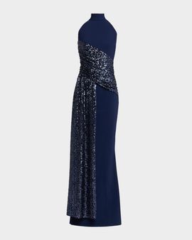 Chiara Boni La Petite Robe Virgo Sequined Column Gown