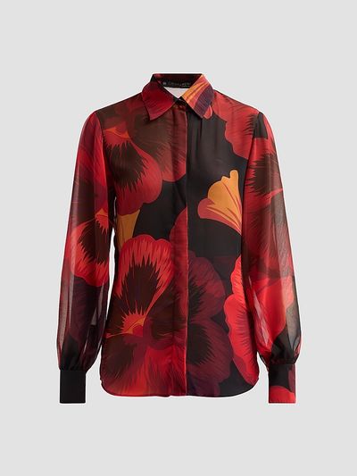 Chiara Boni La Petite Robe Women's Ajap Floral Georgette Blouse
