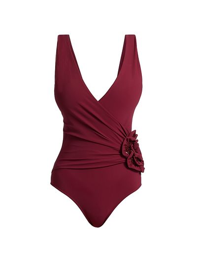 Chiara Boni La Petite Robe Women's Basia Sequin-Embellished Rosette One-Piece Swimsuit
