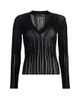 Chiara Boni La Petite Robe Women's Briar Rib-Knit V-Neck Top - 8