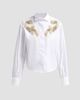Chiara Boni La Petite Robe Women's Danae Embroidered Cotton-Blend Shirt - 6