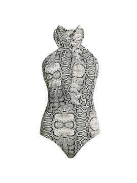 Chiara Boni La Petite Robe Women's Eriya Snakeskin-Print One-Piece Swimsuit
