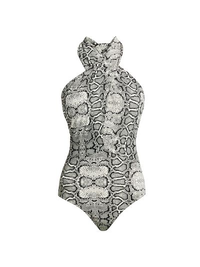 Chiara Boni La Petite Robe Women's Eriya Snakeskin-Print One-Piece Swimsuit