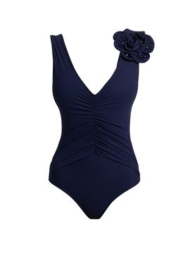 Chiara Boni La Petite Robe Women's Feba Sequin-Embellished Rosette One-Piece Swimsuit