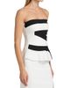 Chiara Boni La Petite Robe Women's Gabry Striped Strapless Top - 4