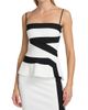 Chiara Boni La Petite Robe Women's Gabry Striped Strapless Top - 6