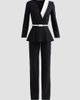 Chiara Boni La Petite Robe Women's Hollis Mix Media Peplum Jumpsuit - 6