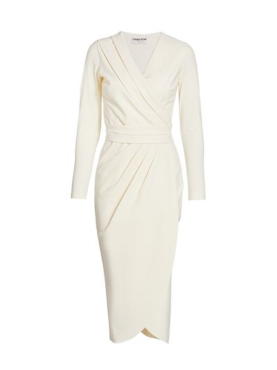Chiara Boni La Petite Robe Women's Jodene Pleated Wrap Midi Dress