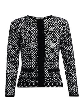 Chiara Boni La Petite Robe Women's Karnak Two-Tone Wool-Blend Cardigan
