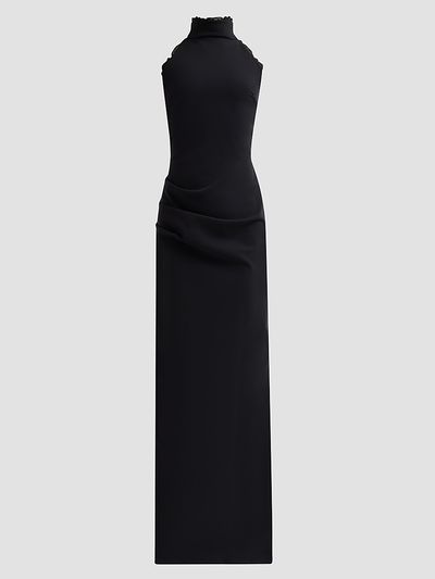 Chiara Boni La Petite Robe Women's Kyomi Lace-Trim Draped Gown