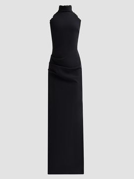 Chiara Boni La Petite Robe Women's Kyomi Lace-Trimmed Draped Gown