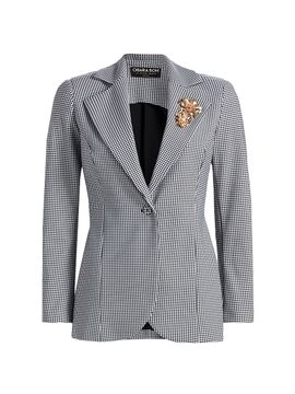 Chiara Boni La Petite Robe Women's Lua Gingham Print Blazer