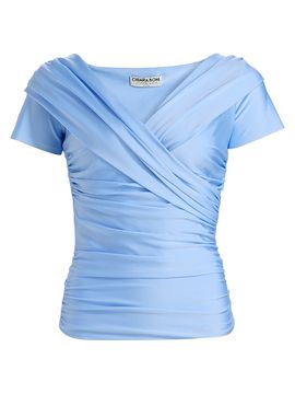 Chiara Boni La Petite Robe Women's Manju Draped Short-Sleeve Top