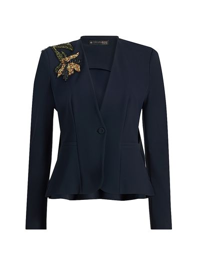 Chiara Boni La Petite Robe Women's Momby Embellished Collarless Blazer