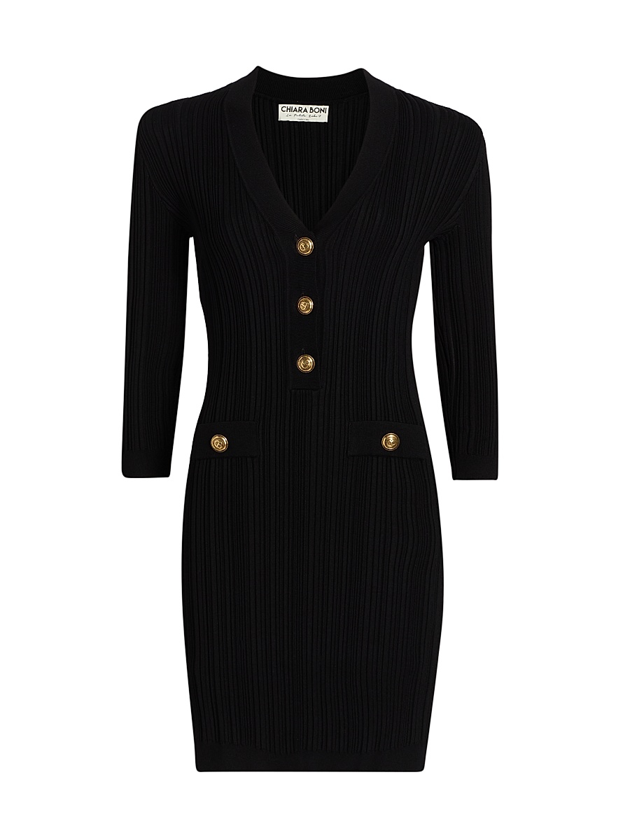 Chiara Boni La Petite Robe Women's Nuj Pepper Rib-Knit Minidress