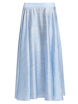 Chiara Boni La Petite Robe Women's Osata Striped Flared Midi-Skirt