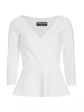 Chiara Boni La Petite Robe Women's Poppy V-Neck Peplum Top