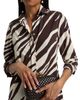 Chiara Boni La Petite Robe Women's Rosyna Zebra-StripedJersey Shirt - 6