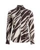 Chiara Boni La Petite Robe Women's Rosyna Zebra-StripedJersey Shirt - 8