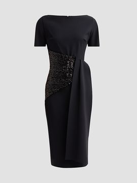 Chiara Boni La Petite Robe Women's Sedva Sequin-Embellished Sheath Midi Dress