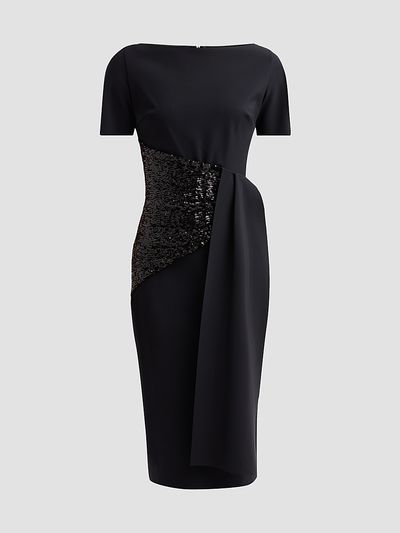 Chiara Boni La Petite Robe Women's Sedva Sequin-Embellished Sheath Midi Dress