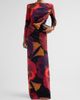 Chiara Boni La Petite Robe Women's Soleo Floral Draped Long-Sleeve Gown - 2
