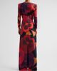 Chiara Boni La Petite Robe Women's Soleo Floral Draped Long-Sleeve Gown - 3