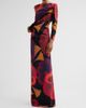 Chiara Boni La Petite Robe Women's Soleo Floral Draped Long-Sleeve Gown - 4