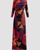 Chiara Boni La Petite Robe Women's Soleo Floral Draped Long-Sleeve Gown - 6