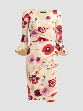 Chiara Boni La Petite Robe Women's Triana Floral Draped Midi Dress