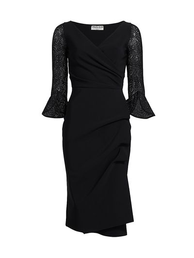 Chiara Boni La Petite Robe Women's Triana Lace-Sleeve Midi-Dress
