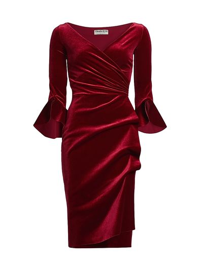 open lace back dress Tween Crushed Velvet Wrap Dress 12 / Red / Tweens