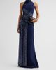 Chiara Boni La Petite Robe Women's Virgo Sequined High Neck Gown - 5