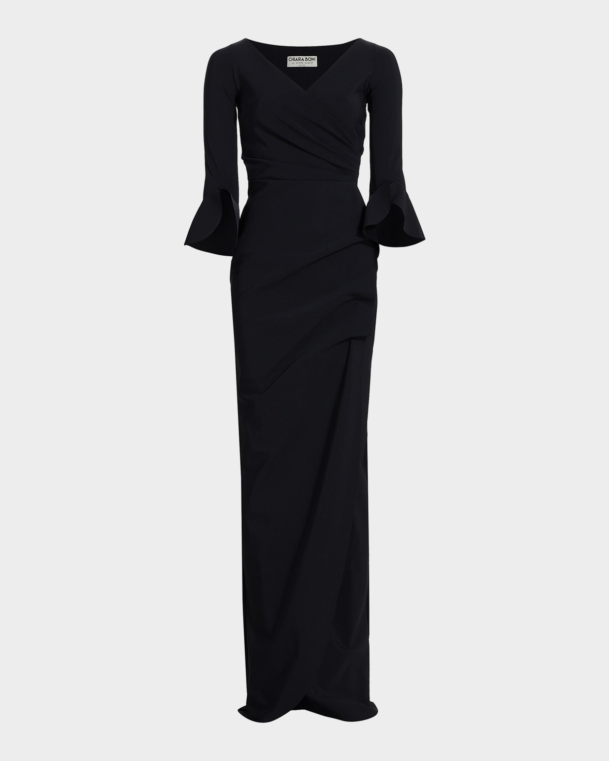 Chiara Boni La Petite Robe Zalfa Ruched Column Gown