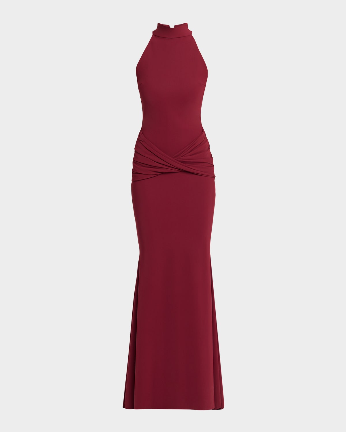Chiara Boni La Petite Robe Zesika Twisted Halter Trumpet Gown
