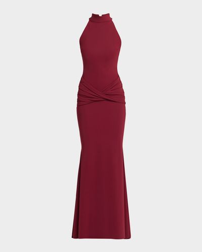 Chiara Boni La Petite Robe Zesika Twisted Halter Trumpet Gown